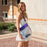 Desden Gameday Kate Clear Purse With Vegan Leather Trim and Straps - Purple
