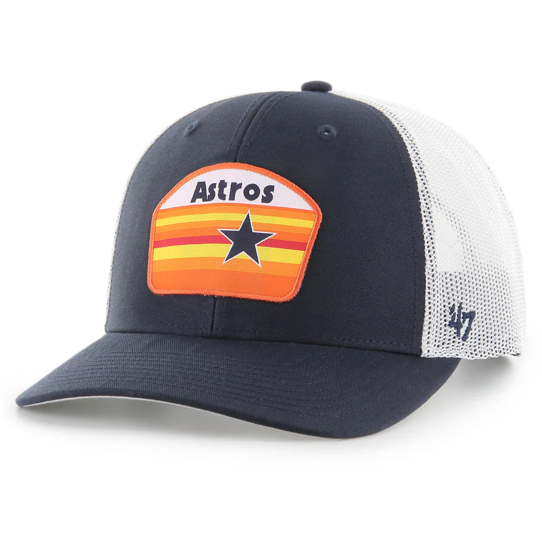 Houston Astros 47 Brand Astros Patch Structured Mesh 47 Region Trucker Bengals Bandits
