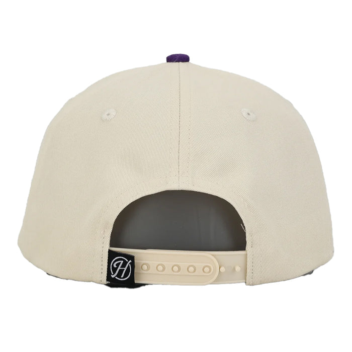 Hovi Dry Goods LSU Tigers Silhouette Cotton Patch Structured Two-Tone Hat - Cream / Purple