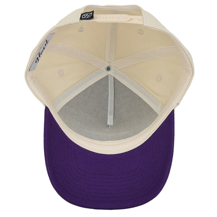 Hovi Dry Goods LSU Tigers Silhouette Cotton Patch Structured Two-Tone Hat - Cream / Purple