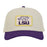 Hovi Dry Goods LSU Tigers Silhouette Cotton Patch Structured Two-Tone Hat - Cream / Purple