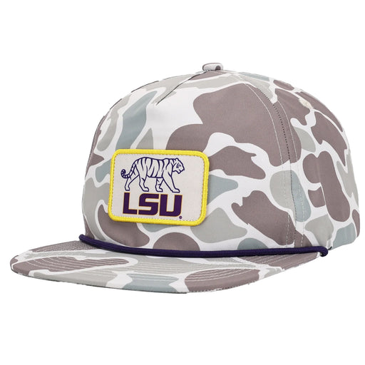Hovi Dry Goods LSU Tigers Silhouette Patch Lightweight Rope Hat - Camo