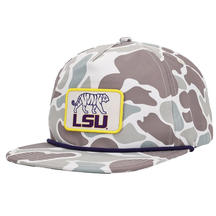 Hovi Dry Goods LSU Tigers Silhouette Patch Lightweight Rope Hat - Camo