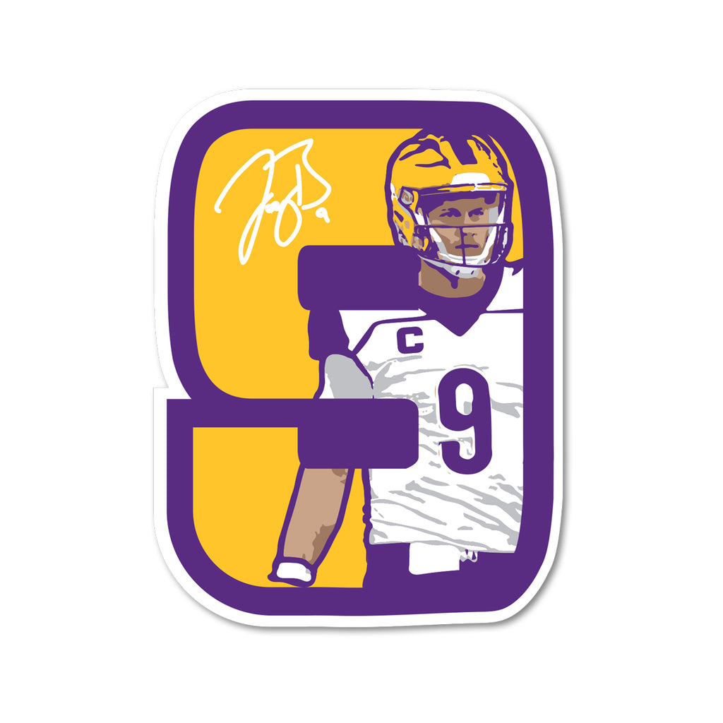 Joe Burrow 'Where I'm From' Joe In 9 Decal — Bengals & Bandits