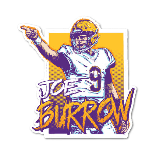 Joe Burrow 'Where I'm From' Joe Pointing Comic Decal