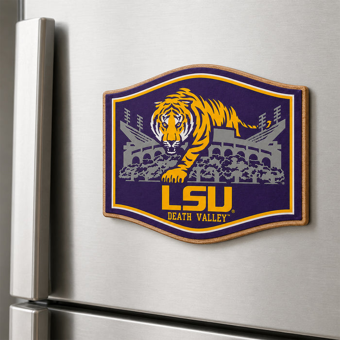 LSU Death Valley Metal Refrigerator Magnet - 2.5" x 3.5"