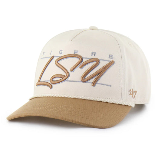 LSU Tigers 47 Brand LSU Condor Twill Two-Tone 47 Hitch Five-Panel Rope Hat - Natural