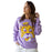 LSU Tigers Gameday Social Beanie Mike Chenille Crewneck Sweatshirt - Lavender