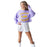 LSU Tigers Gameday Social Geaux Tigers Chenille French Terry Crop Crewneck Sweatshirt  - Lavender