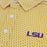 LSU Tigers Section 103 Primary LA Pattern Performance Stretch Polo - Gold