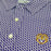 LSU Tigers Section 103 Tiger Head LA Pattern Performance Stretch Polo - Purple