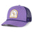 LSU Tigers 47 Brand Baseball Interlock Gravestone Patch Five-Panel Rope Mesh Trucker Hat - Purple