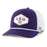 LSU Tigers 47 Brand Beanie Mike Ace Out Structured Mesh 47 MVP Trucker Hat - Purple / White