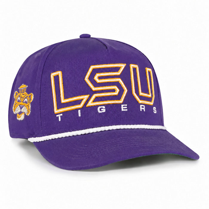 LSU Tigers 47 Brand Beanie Mike Byline Hitch Five-Panel Rope Hat - Purple