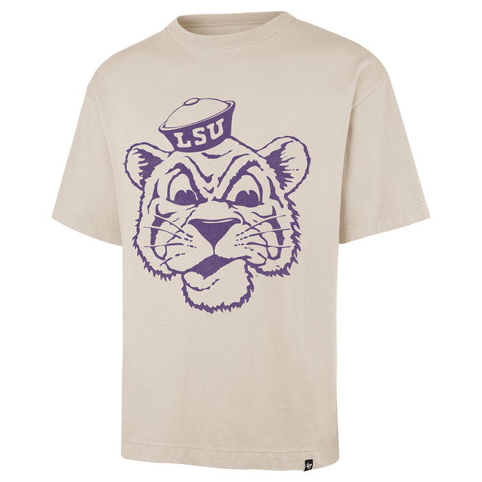 LSU Tigers 47 Brand Beanie Mike Foundation Heavy Weight T-Shirt - Mojave (Natural)