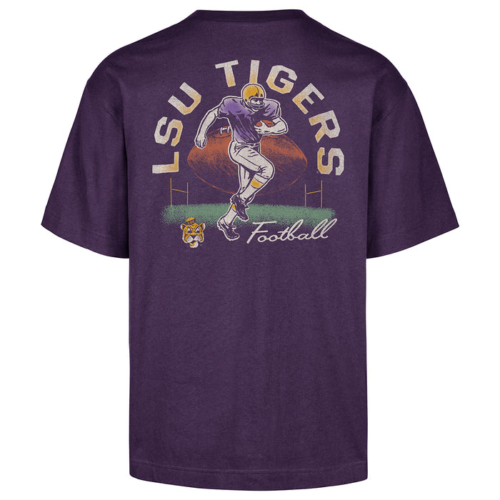 LSU Tigers 47 Brand Beanie Mike Game On Foundation Heavy Weight T-Shirt - Purple