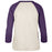 LSU Tigers 47 Brand Beanie Mike Good Vibes Women's Raglan Long Sleeve T-Shirt - Oatmeal / Purple