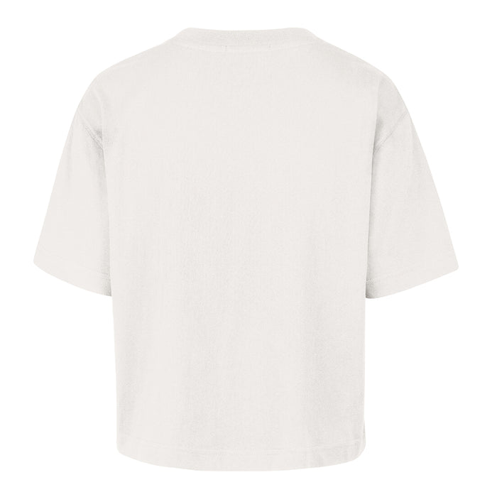LSU Tigers 47 Brand Beanie Mike Imprint Crop T-Shirt - Sandstone