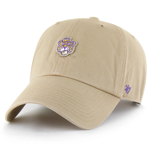 LSU Tigers 47 Brand Beanie Mike Micro Patch Adjustable Clean Up Hat - Khaki