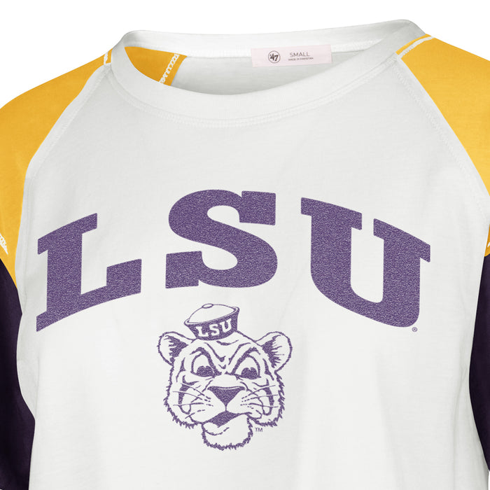 LSU Tigers 47 Brand Beanie Mike Premier Serenity Gia Women's Crop T-Shirt - Sandstone