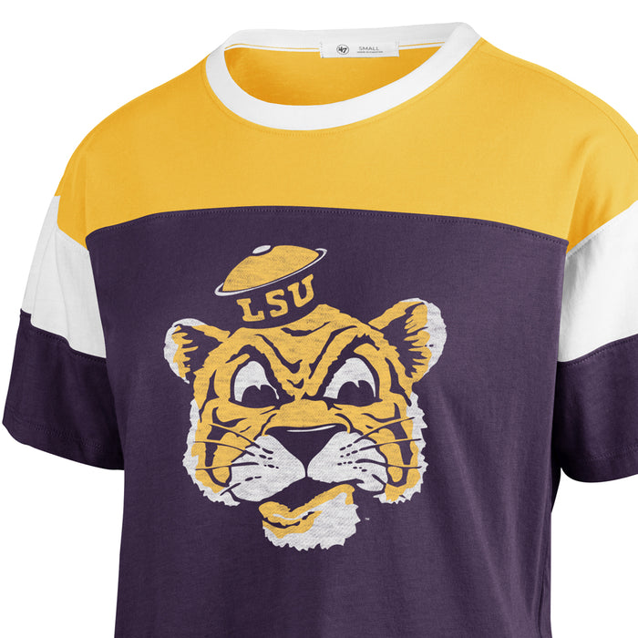 LSU Tigers 47 Brand Beanie Mike Premier Time Off Women's T-Shirt - Purple