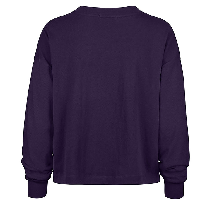 LSU Tigers 47 Brand Beanie Mike Sydney Women's Long Sleeve Crop T-Shirt - Purple