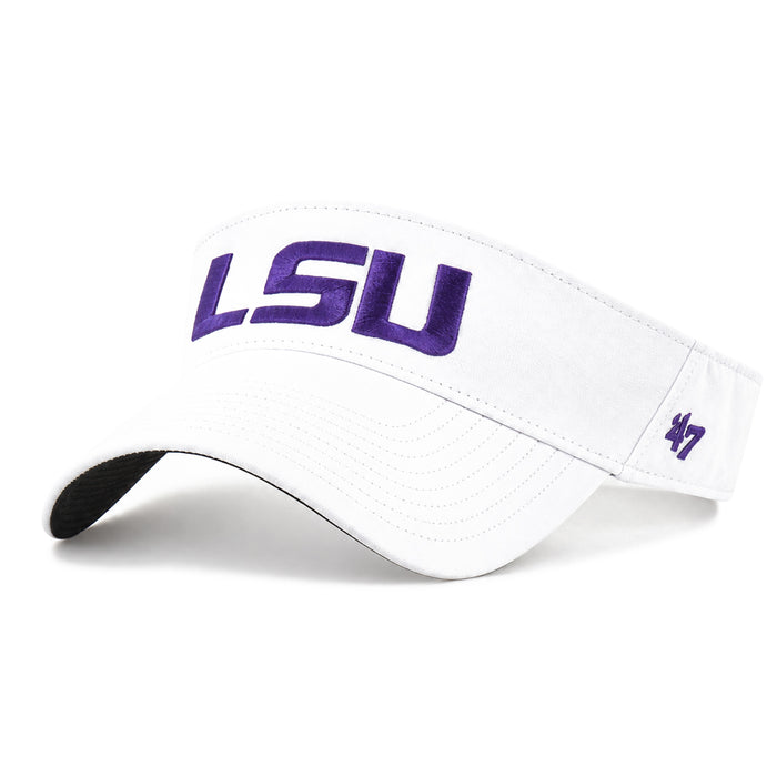 LSU Tigers 47 Brand Brrr Performance Adjustable Visor - White