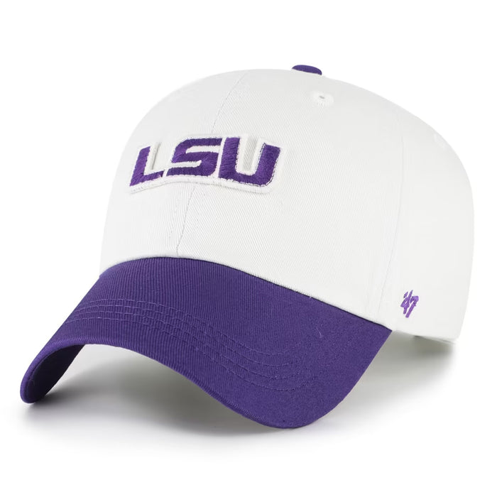 LSU Tigers 47 Brand Contemporary Two Tone Clean Up Adjustable Hat - Sandstone / Purple