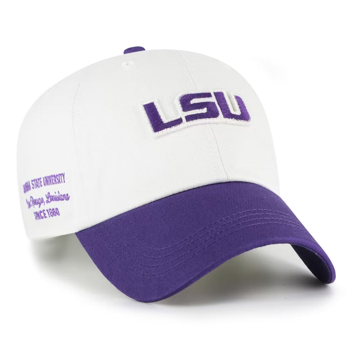 LSU Tigers 47 Brand Contemporary Two Tone Clean Up Adjustable Hat - Sandstone / Purple