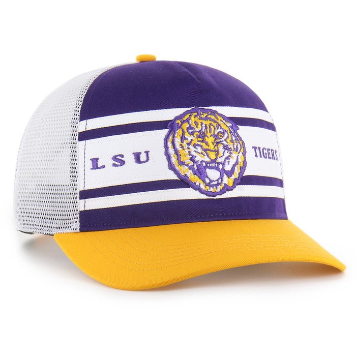 LSU Tigers 47 Brand Double Heather Round Vault Hitch Five-Panel Rope Hat - Purple / Gold / White