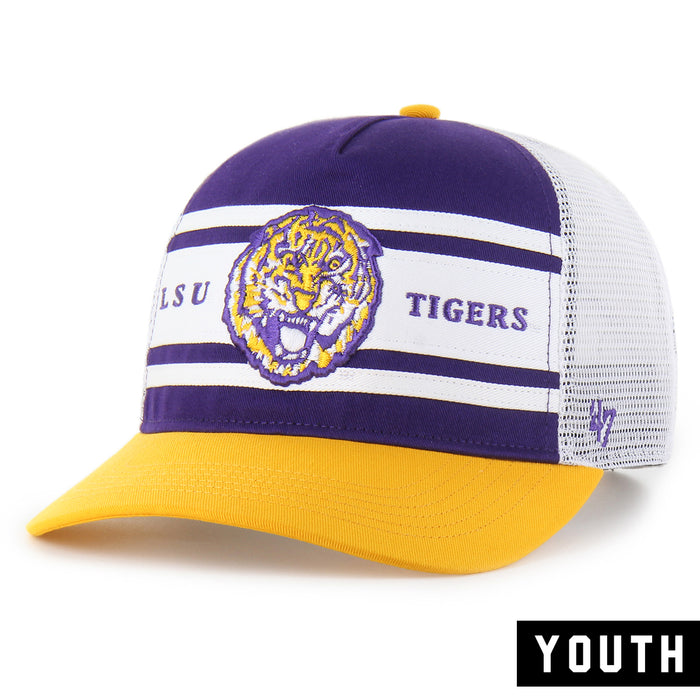 LSU Tigers 47 Brand Double Heather Round Vault Youth Hitch Five-Panel Rope Hat - Purple / Gold / White (Copy)