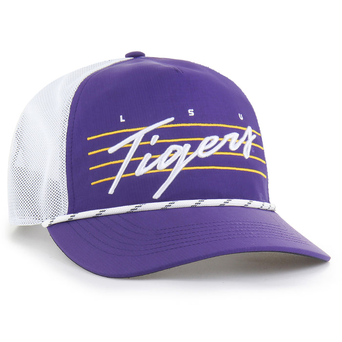 LSU Tigers 47 Brand Downburst HitchMesh Trucker Rope Hat - Purple