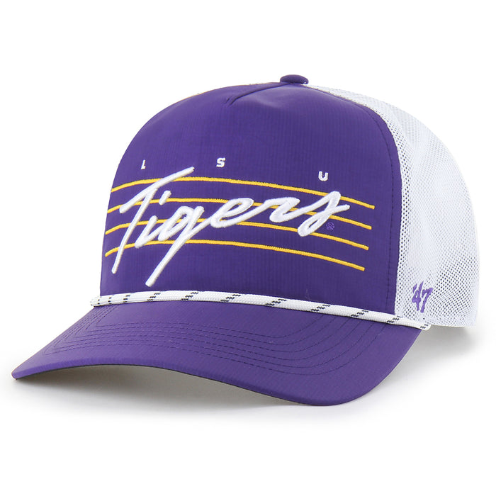 LSU Tigers 47 Brand Downburst HitchMesh Trucker Rope Hat - Purple