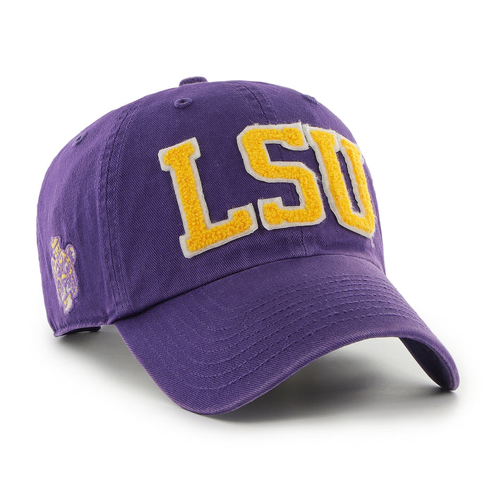 LSU Tigers 47 Brand Handoff Chenille Clean Up Adjustable Hat - Purple