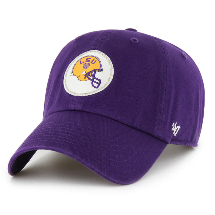 LSU Tigers 47 Brand Hard Hat Football Helmet Clean Up Adjustable Hat - Purple