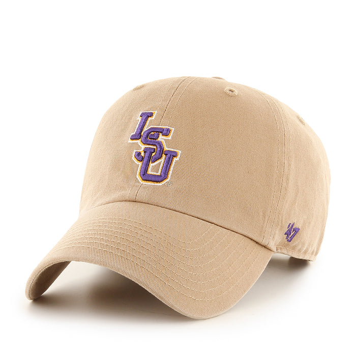 LSU Tigers 47 Brand Interlock Clean Up Adjustable Hat - Khaki