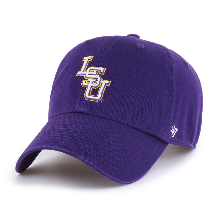 LSU Tigers 47 Brand Interlock Clean Up Adjustable Hat - Purple