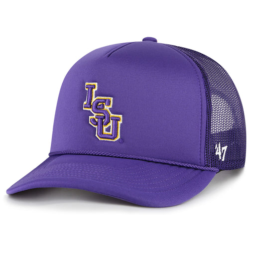LSU Tigers 47 Brand Interlock Foam Mesh Trucker Hat - Purple