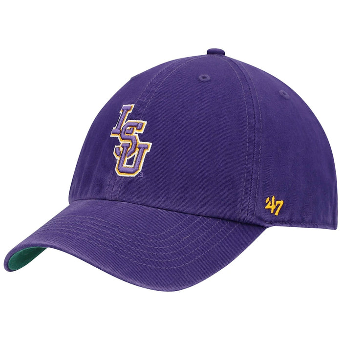 LSU Tigers 47 Brand Gold Interlock Franchise Fitted Hat - Purple