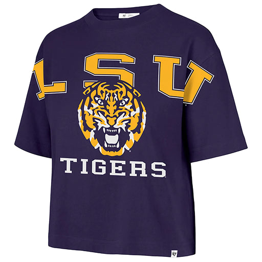 LSU Tigers 47 Brand Outreach City Oversized Print Boxy T-Shirt - Purple