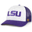 LSU Tigers 47 Brand Primary Freshman Structured Mesh 47 MVP Trucker Hat - White / Purple
