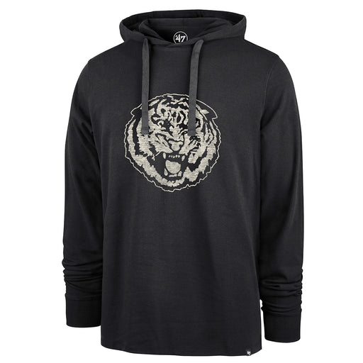 LSU Tigers 47 Brand Round Vault Ashby Lightweight Pique Hooded Long Sleeve - Charcoal