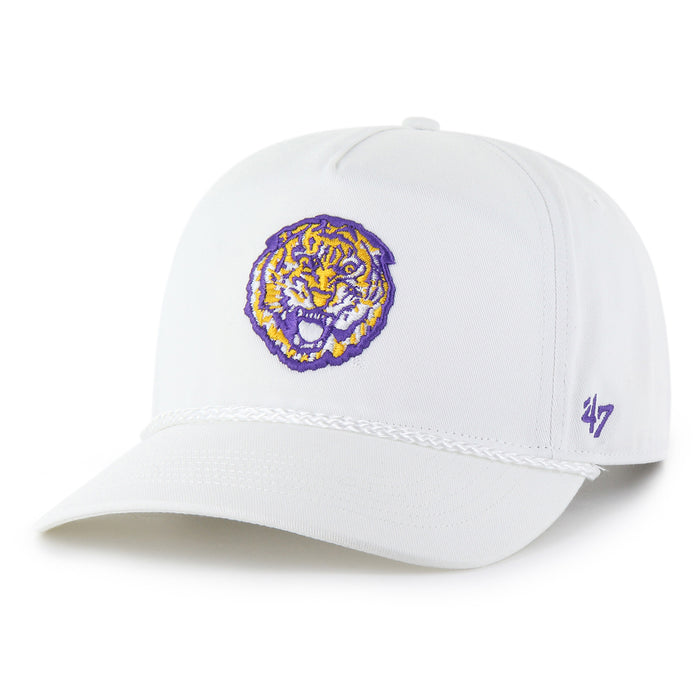 LSU Tigers 47 Brand Round Vault Five-Panel Rope Hat - White