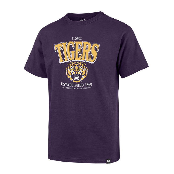 LSU Tigers 47 Brand Tiger Head Checkdown Franklin Youth T-shirt - Purple