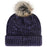 LSU Tigers 47 Brand Women's Beanie Meeko Cuffed Cable Knit With Pom - Purple