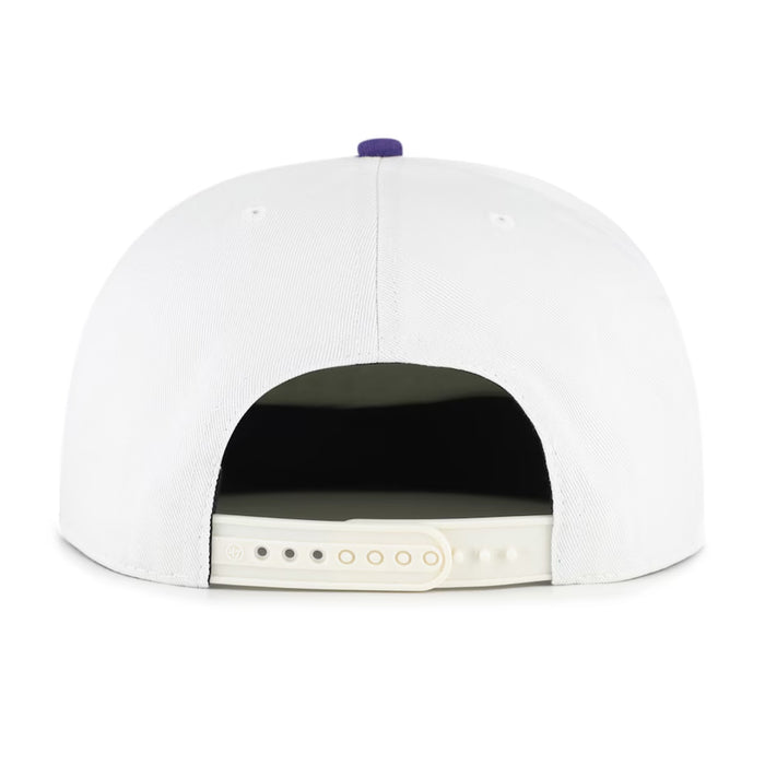 LSU Tigers 47 Script Stack Two-Tone Burnside '47 Captain RL (Relaxed) Adjustable Hat - Sandstone / Purple
