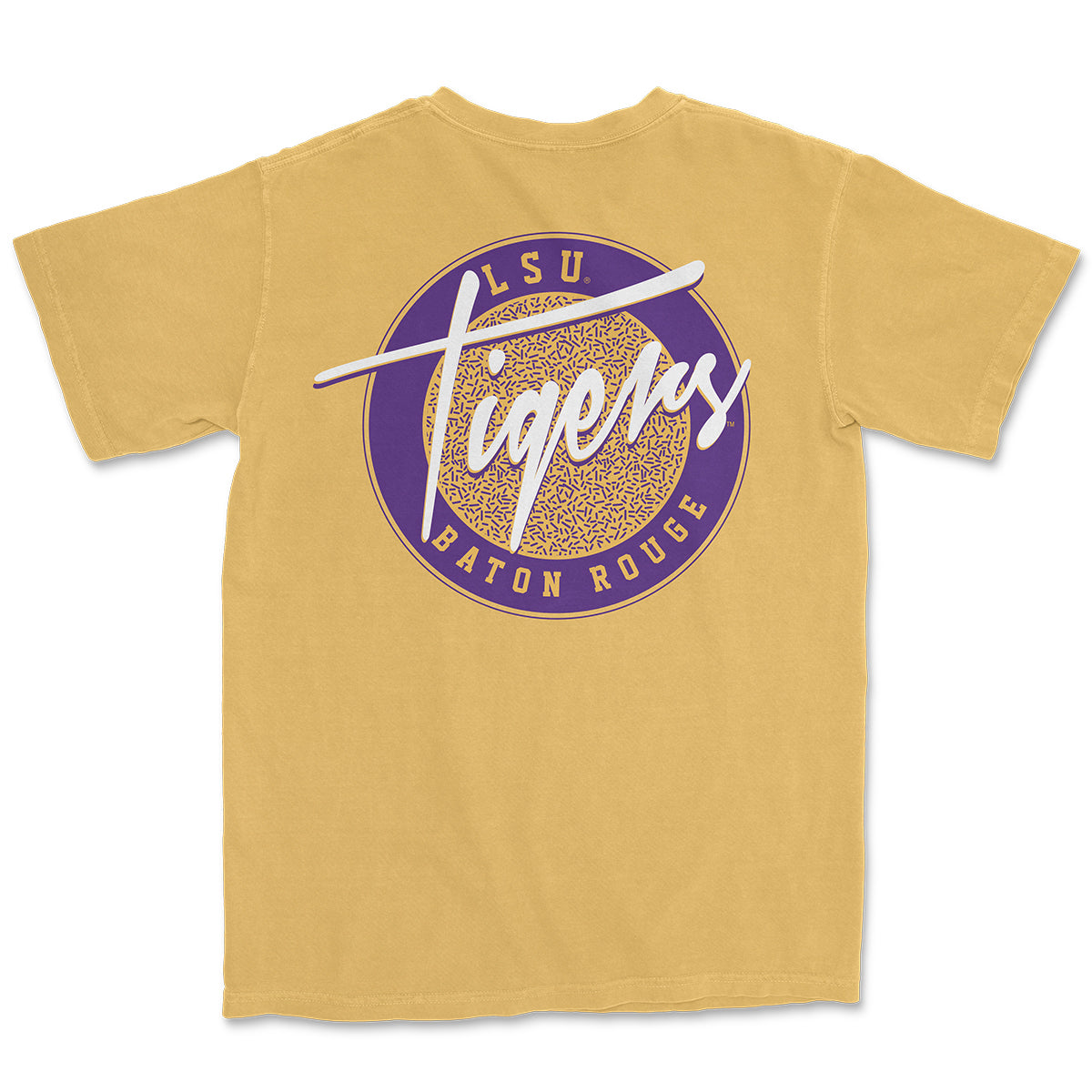 LSU Tigers 90's Circle Throwback Garment Dyed T-Shirt