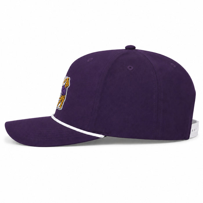 LSU Tigers Ahead Birdie Mike Alto Structured AeroSphere Performance 5-Panel Rope Hat - Purple