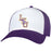 LSU Tigers Ahead Baseball Interlock Grant Two-Tone Structured Performance Hat - White / Purple