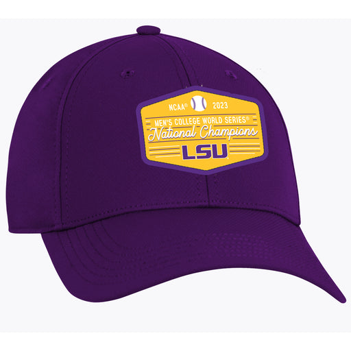 LSU Tigers Ahead Baseball National Champions Stratus Performance Hat - Purple